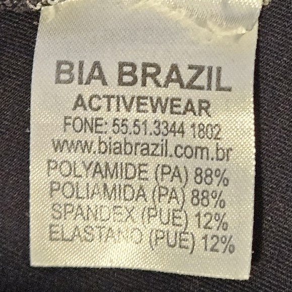 Bia Brazil Women's Black & Silver Metallic Activewear Leggings - Picture 7 of 8